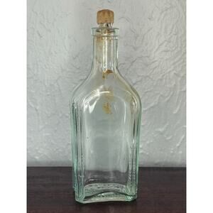 Ed Pinaud Paris Embossed Perfume Bottle 1930s Glass with Cork